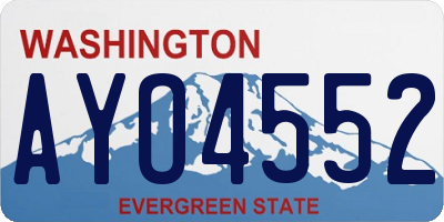 WA license plate AYO4552