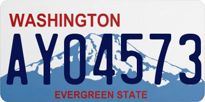 WA license plate AYO4573