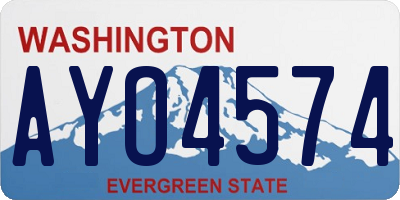WA license plate AYO4574