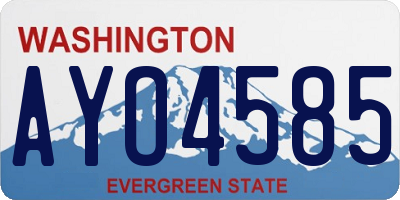 WA license plate AYO4585