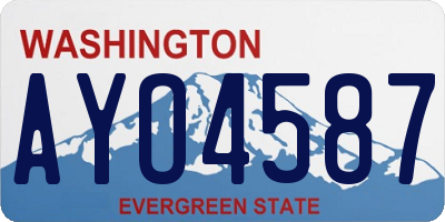 WA license plate AYO4587