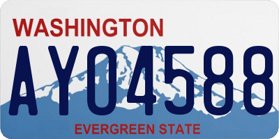 WA license plate AYO4588