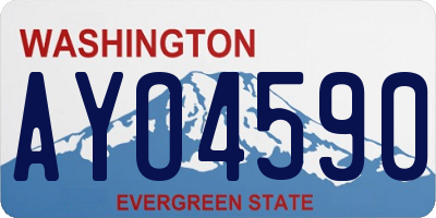 WA license plate AYO4590