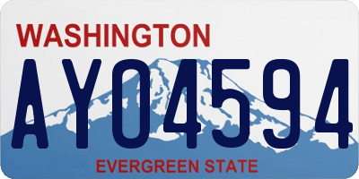 WA license plate AYO4594