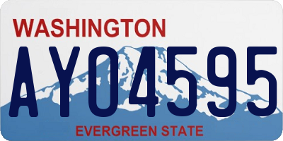 WA license plate AYO4595
