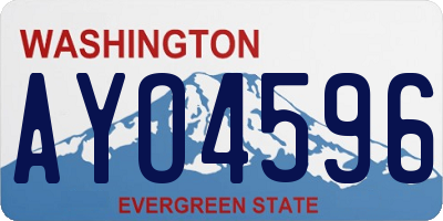 WA license plate AYO4596