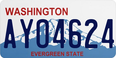WA license plate AYO4624