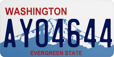 WA license plate AYO4644