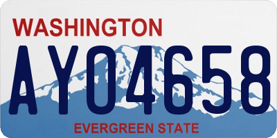 WA license plate AYO4658