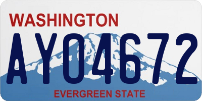 WA license plate AYO4672