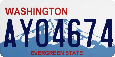 WA license plate AYO4674