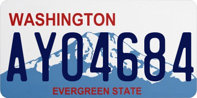 WA license plate AYO4684