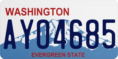 WA license plate AYO4685
