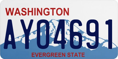 WA license plate AYO4691