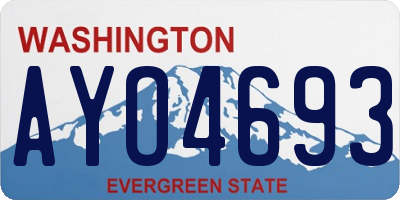 WA license plate AYO4693