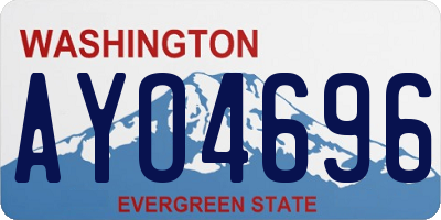 WA license plate AYO4696