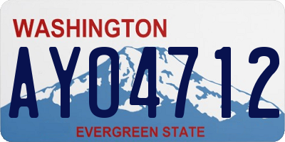 WA license plate AYO4712