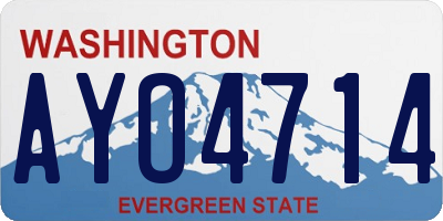 WA license plate AYO4714