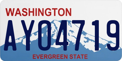 WA license plate AYO4719