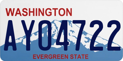 WA license plate AYO4722