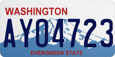 WA license plate AYO4723