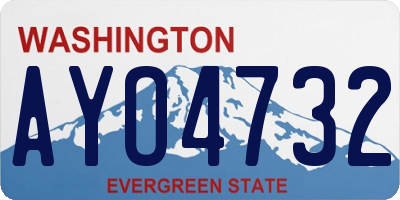 WA license plate AYO4732
