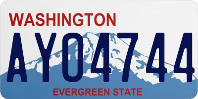 WA license plate AYO4744