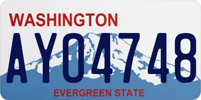 WA license plate AYO4748