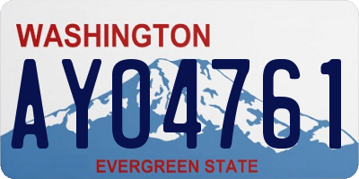 WA license plate AYO4761