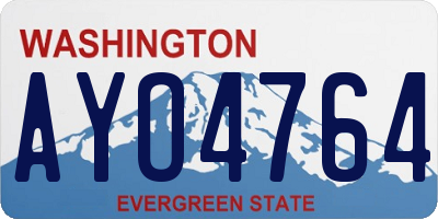 WA license plate AYO4764
