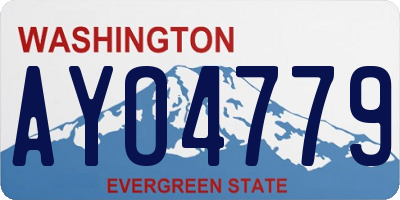WA license plate AYO4779