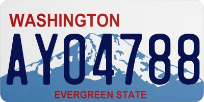 WA license plate AYO4788