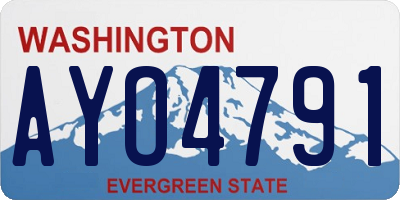 WA license plate AYO4791