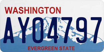WA license plate AYO4797