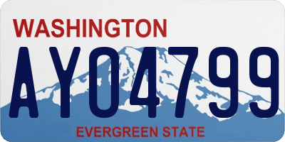 WA license plate AYO4799
