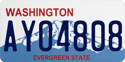 WA license plate AYO4808