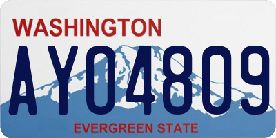 WA license plate AYO4809