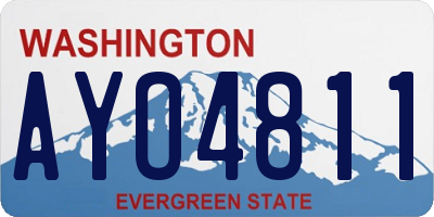 WA license plate AYO4811