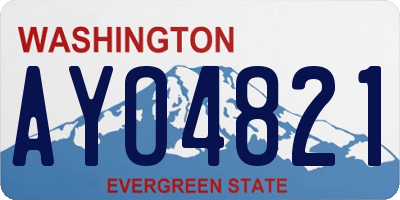WA license plate AYO4821