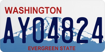 WA license plate AYO4824