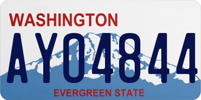 WA license plate AYO4844