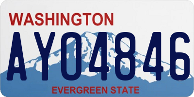 WA license plate AYO4846