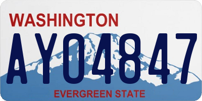 WA license plate AYO4847