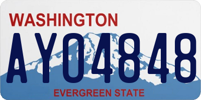 WA license plate AYO4848