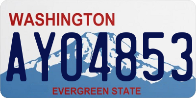 WA license plate AYO4853