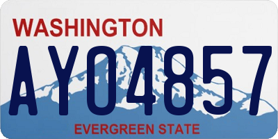 WA license plate AYO4857