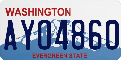 WA license plate AYO4860