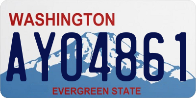 WA license plate AYO4861