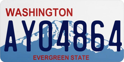 WA license plate AYO4864