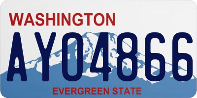 WA license plate AYO4866